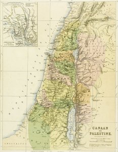 Carte de Canaan, ou Palestine, publiée par A.K Johnstone